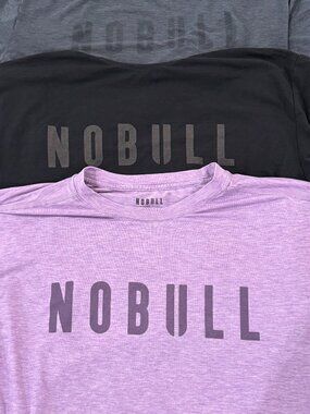 NOBULL Men's Performance T-Shirt Bundle – 3 Shirts – Size Large
